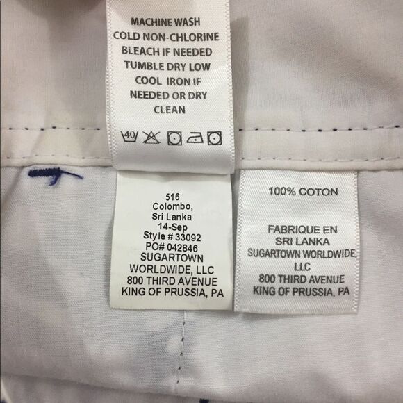 Lilly Pulitzer Walsh Shorts Bright Navy Zebra Blue Seahorse Print Size 00 - Picture 7 of 7